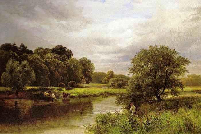 unknow artist Fishing on the Trent  by George Turner. Spain oil painting art
